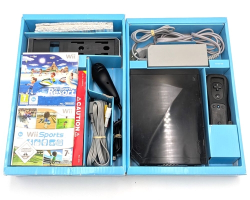 Wii Sports Resort Pak - Nintendo Wii -  Konsol - RVL-001 - Komplet I Kasse - SNR LEF506442175 (B Grade) (Genbrug)